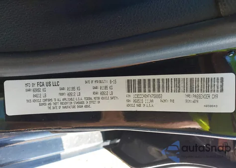 2015 Chrysler 200 Limited z USA, uszkodzony, nr VIN 1C3CCCABXFN758952